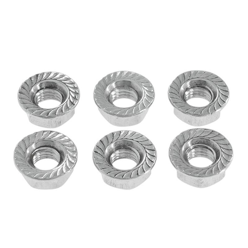 Direct Sale Fastener Serrated Knurled Stainless Steel 304 316 Hex Flange Nut
